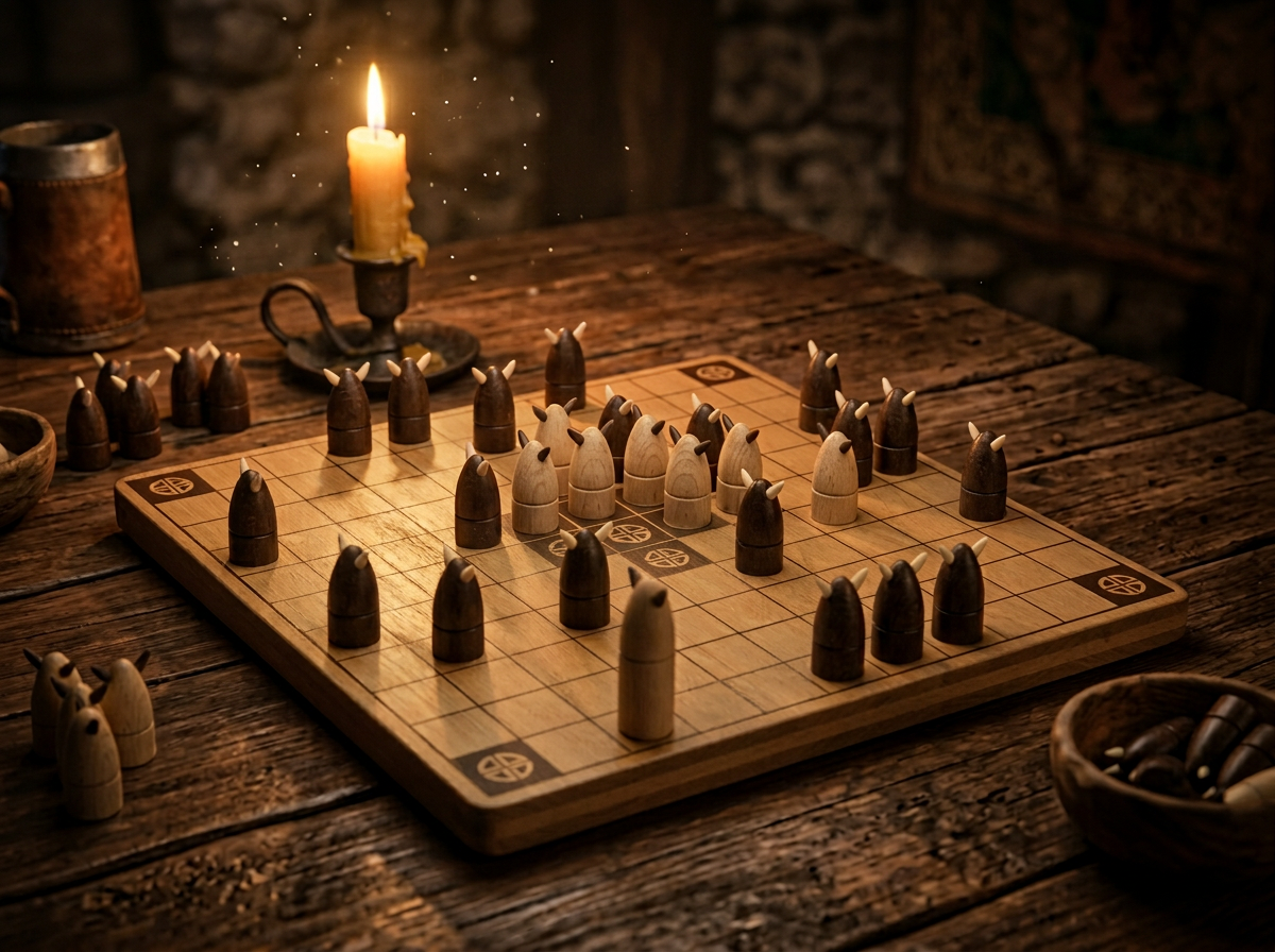 Viking-schaken — Viking-spel in de buitenlucht in Valhalla World