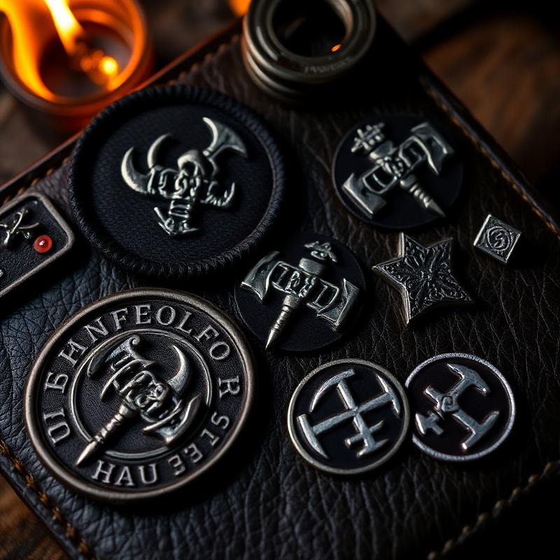Vikingpatches en geëmailleerde pins met runenmotieven