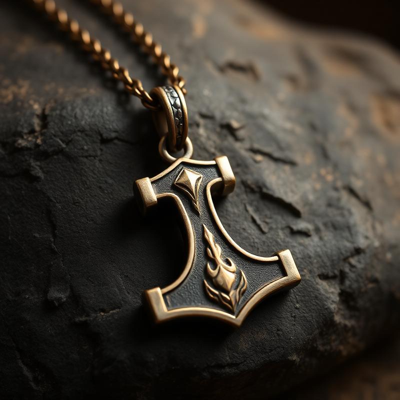 Ketting met Mjölnir-hanger van brons